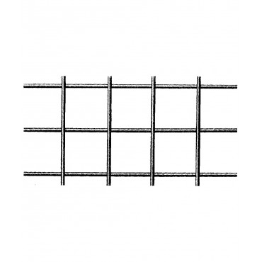 Geschweisste Gitter aus blankem Eisendraht - quadratische Maschen
