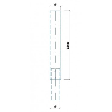 Pfostenaufsätze gerade mit Innenrohr