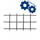Geschweisste Gitter aus blankem Eisendraht - quadratische Maschen