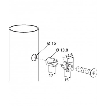 Pièce de fixation Quick-Fix pour gâche