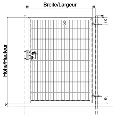 Porte simple double fils