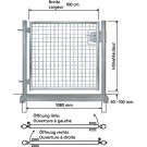 Portail simple avec cadre en tubes métalliques