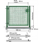 Portail simple avec cadre en tubes métalliques