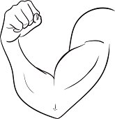 Biceps of strong man